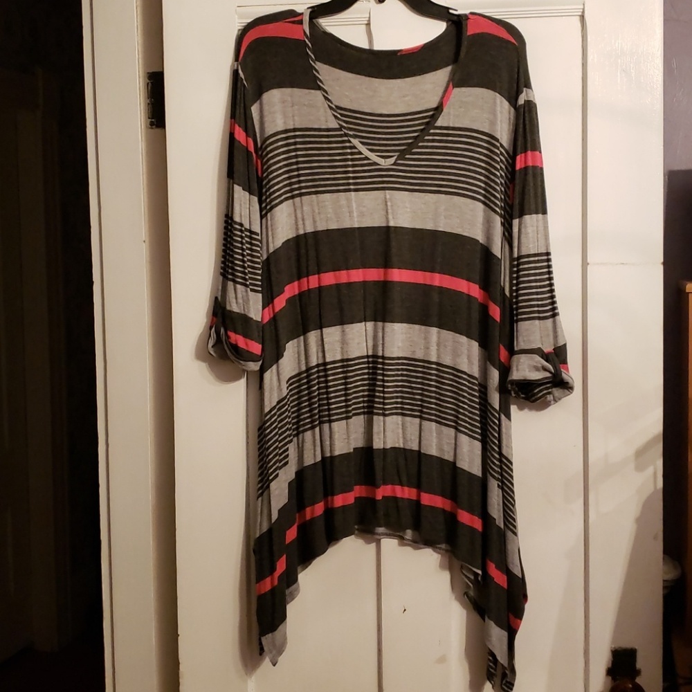 Striped Sharkbite Tee